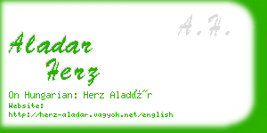 aladar herz business card